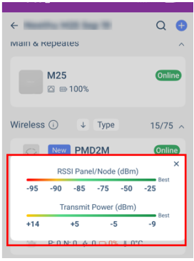 Wireless motion detector pairing with BlueEye app