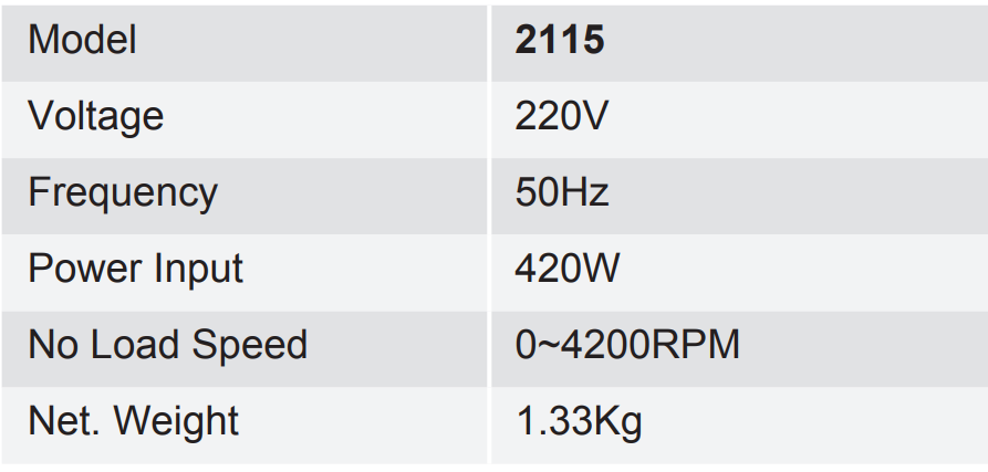 Close-up of a drill’s operating switch and locking button