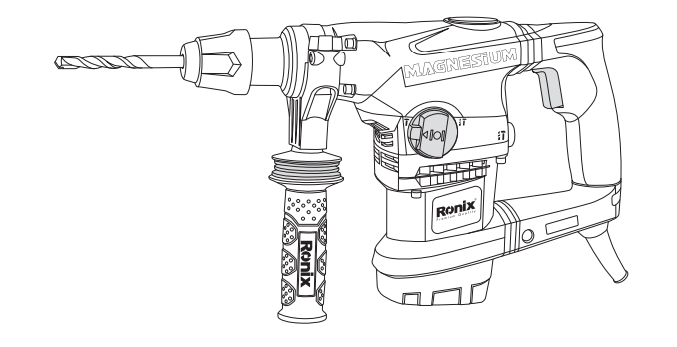 User wearing safety gloves and goggles operating a power tool