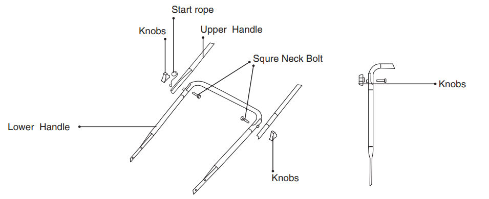 Grass collection bag and assembly for Ronix 4446 mower