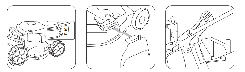 Sharp steel mower blade installed in Ronix 4446