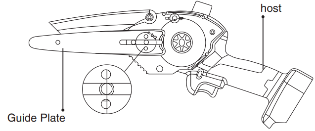 Loosening the nut and removing the chainsaw side cover for maintenance