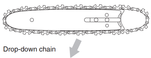 Exposing the middle guide teeth during chain tension adjustment