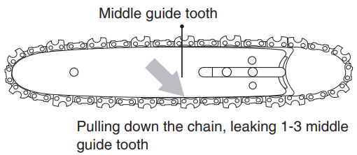 User wearing gloves while operating the chainsaw safely