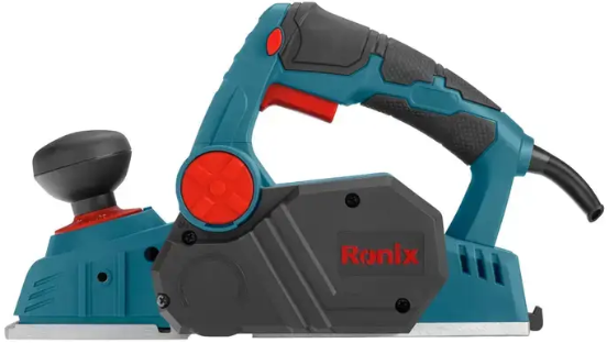 Image of Ronix 9224 planer with dust bag attached for cleaner woodworking