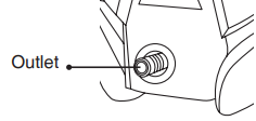 Adjustable nozzle showing pencil and fan spray patterns.