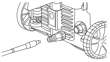 Model label showing voltage and pressure ratings