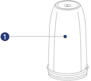 Close-up of the BL400 blender cross blade for smoothies and ice crushing
