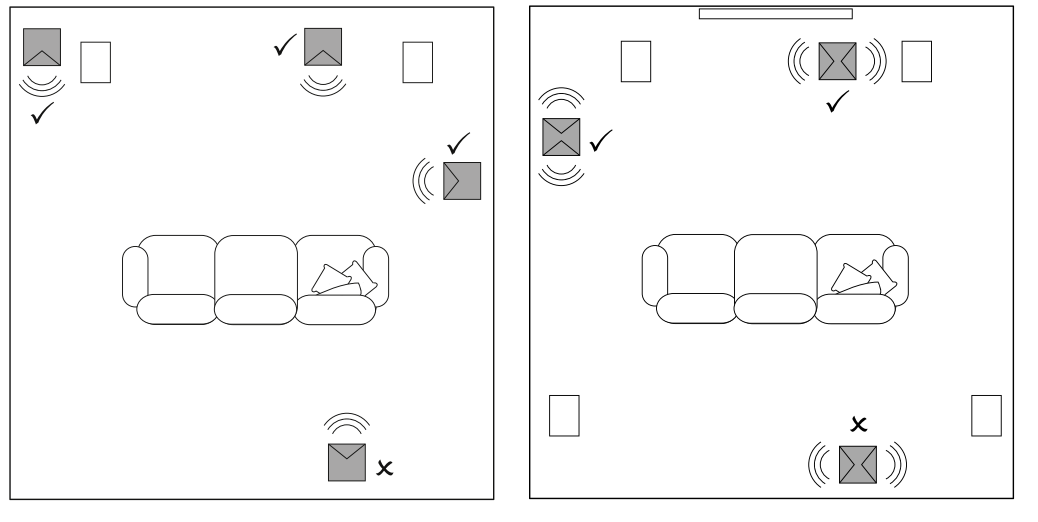 Smartphone showing a speaker setup application interface