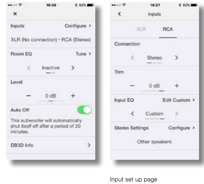 Power connection socket and standby indicator light on a speaker