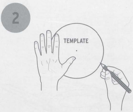 Round white grille designed for blending with ceiling décor