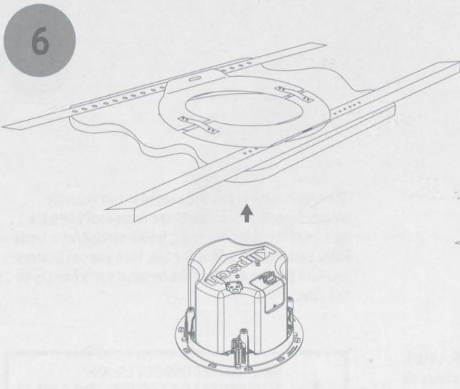 Small mounting screws arranged alongside installation accessories