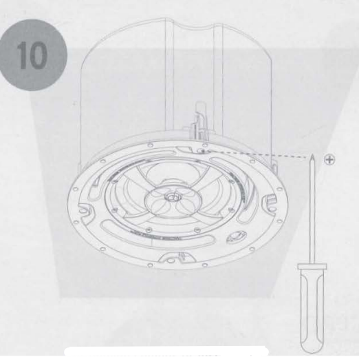 Illustration showing how to cut the correct opening in a ceiling surface